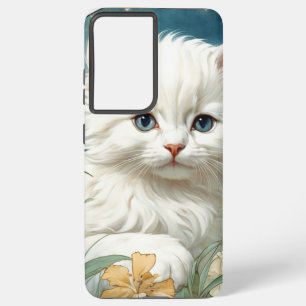 Alphonse Mucha Art Nouveau Kitten Samsung Galaxy Case