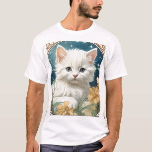 Alphonse Mucha Art Nouveau Kitten T-Shirt