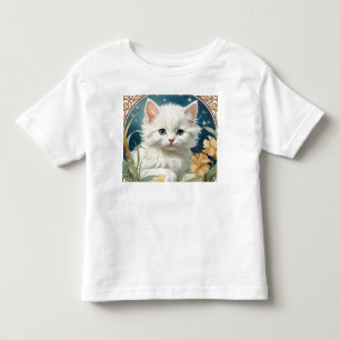 Alphonse Mucha Art Nouveau Kitten Toddler T-Shirt