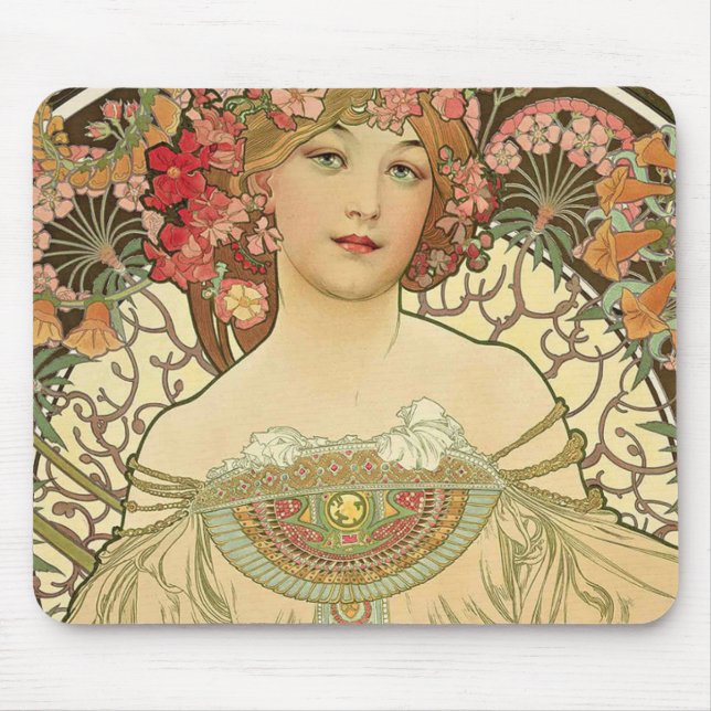 Alphonse Mucha – Art Nouveau Master Mouse Pad (Front)