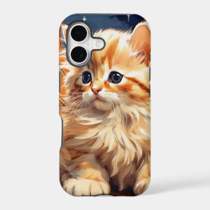Alphonse Mucha Art Nouveau Orange Cat