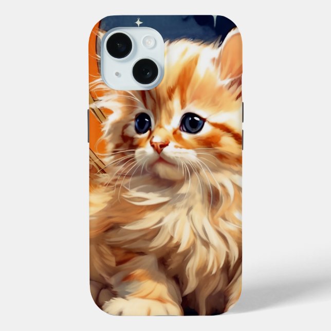 Alphonse Mucha Art Nouveau Orange Cat Case-Mate iPhone Case (Back)