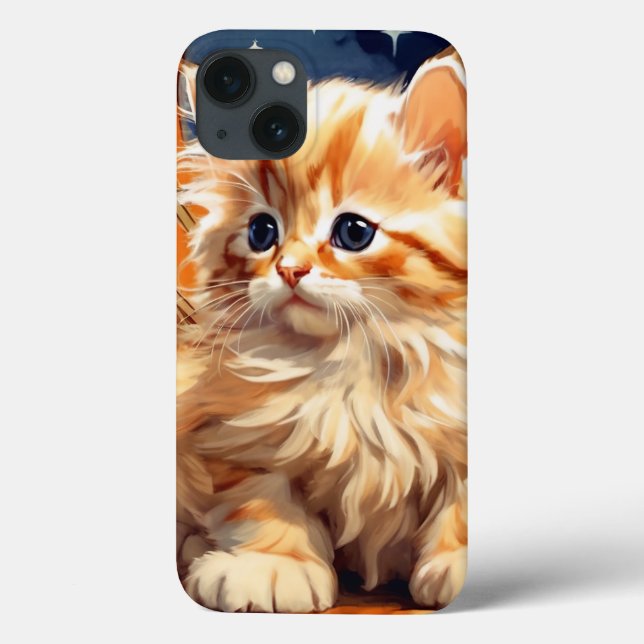Alphonse Mucha Art Nouveau Orange Cat Case-Mate iPhone Case (Back)