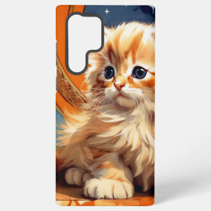 Alphonse Mucha Art Nouveau Orange Cat Samsung Galaxy Case