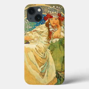 Alphonse Mucha Art Nouveau Princess Hyacinth iPhone 13 Case