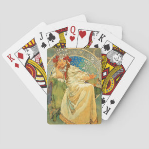 Alphonse Mucha Art Nouveau Princess Hyacinth Playing Cards