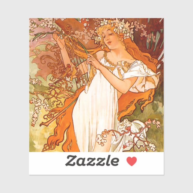 Alphonse Mucha Art Nouveau Spring (Sheet)