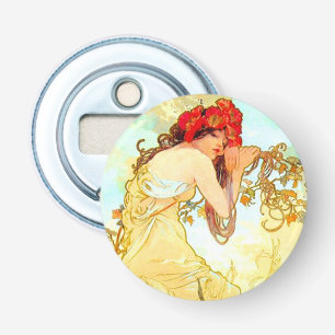 Alphonse Mucha Art Nouveau Summer Bottle Opener