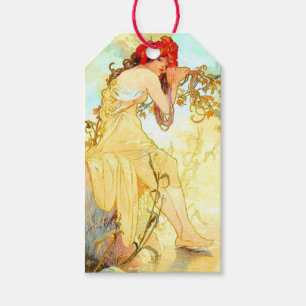 Alphonse Mucha Art Nouveau Summer Gift Tags