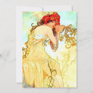 Alphonse Mucha Art Nouveau Summer Invitation