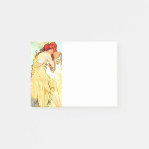 Alphonse Mucha Art Nouveau Summer Post-it Notes
