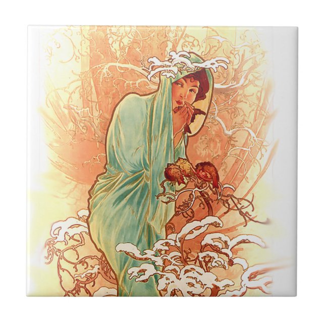 Alphonse Mucha Art Nouveau Tiles (Front)