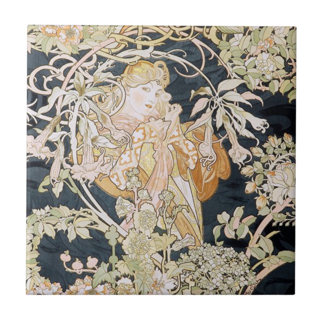 Alphonse Mucha Art Nouveau Tiles (Front)
