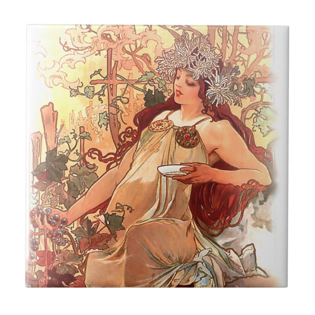 Alphonse Mucha Art Nouveau Tiles (Front)
