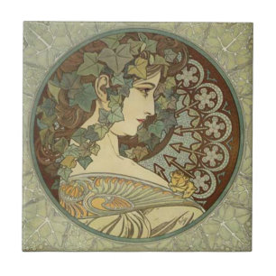 Alphonse Mucha Art Nouveau Tiles