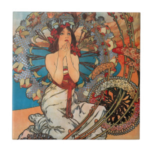 Alphonse Mucha Art Nouveau Tiles