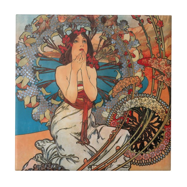 Alphonse Mucha Art Nouveau Tiles (Front)