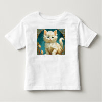 Alphonse Mucha Art Nouveau White Cat