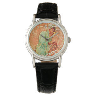 Alphonse Mucha Art Nouveau Winter Watch