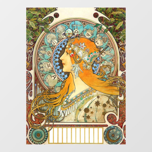 Alphonse Mucha Art Nouveau Zodiac (Sheet)