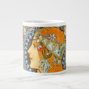 Alphonse Mucha Art Nouveau Zodiac Large Coffee Mug