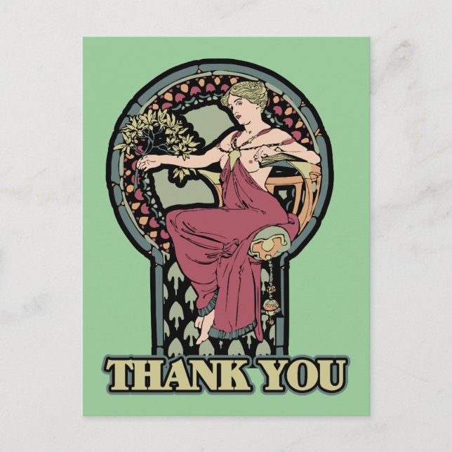 Alphonse Mucha Art Postcard (Front)