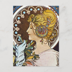 Alphonse Mucha Artwork Postcard