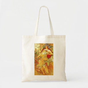 Alphonse Mucha Autumn Tote Bag