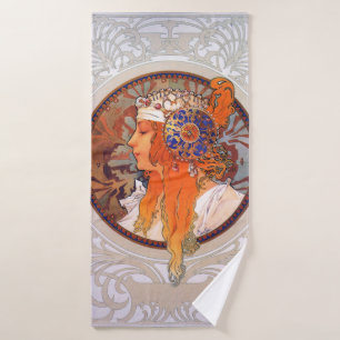 Alphonse Mucha Bath Towel