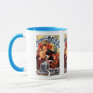 Alphonse Mucha , Bières de la Meuse , 1897 Mug