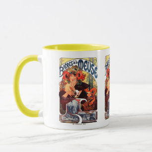 Alphonse Mucha , Bières de la Meuse , 1897 Mug