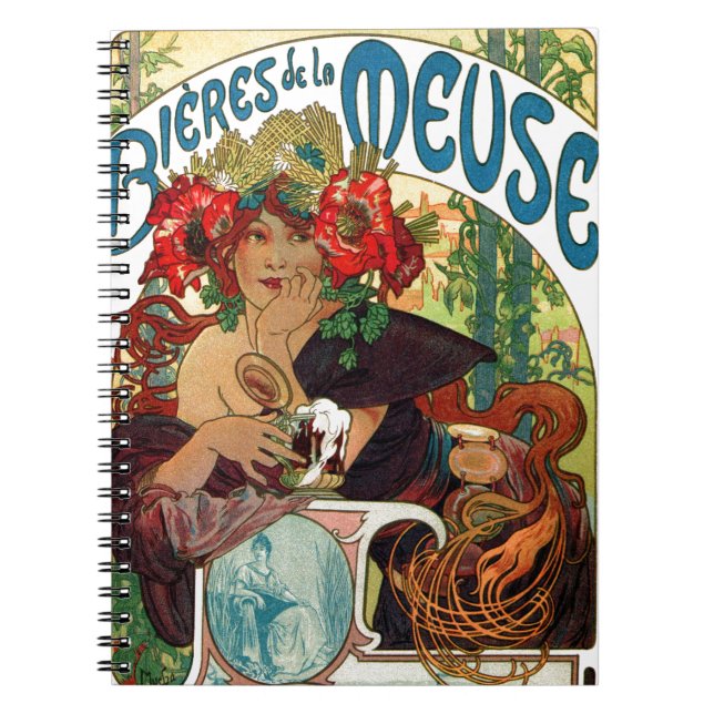 Alphonse Mucha Bieres De La Meuse Notebook (Front)