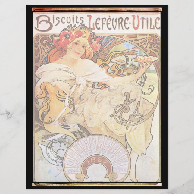 Alphonse Mucha Biscuits Lefevre-Utile (Front)