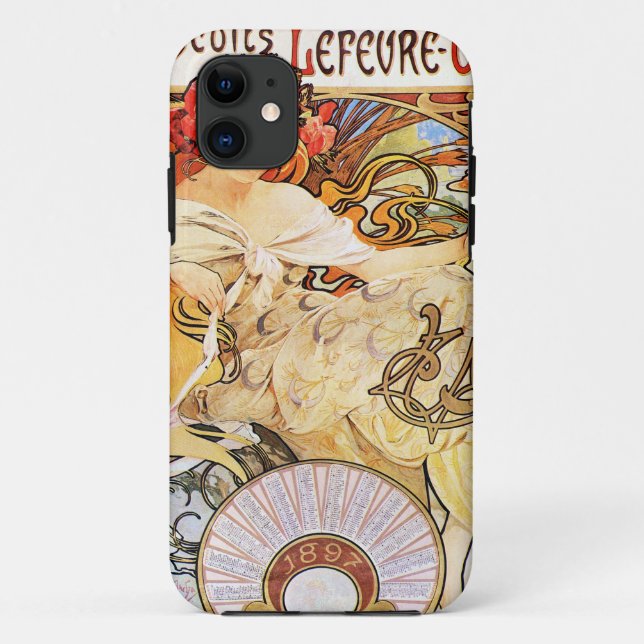 Alphonse Mucha Biscuits Lefevre-Utile Case-Mate iPhone Case (Back)