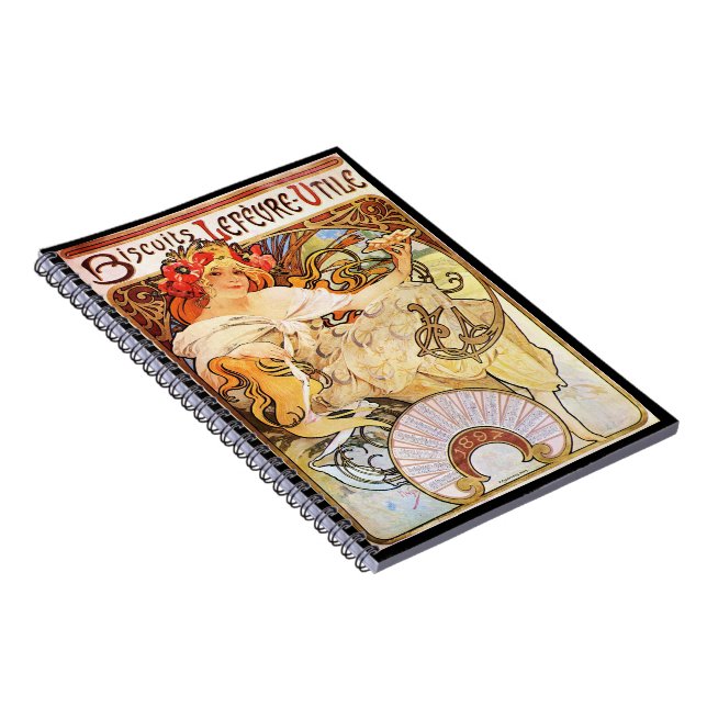 Alphonse Mucha Biscuits Lefevre-Utile Notebook (Right Side)