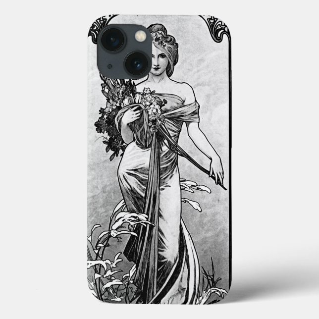 Alphonse Mucha Broken Blossoms Case-Mate iPhone Case (Back)