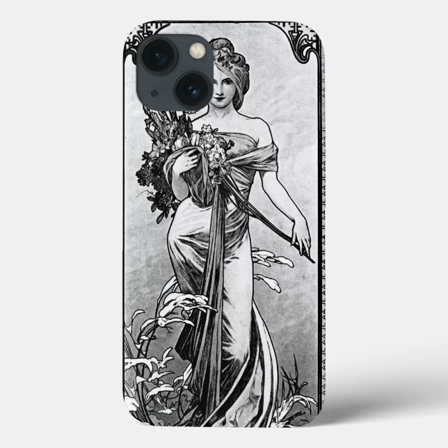 Alphonse Mucha Broken Blossoms Case-Mate iPhone Case (Back)