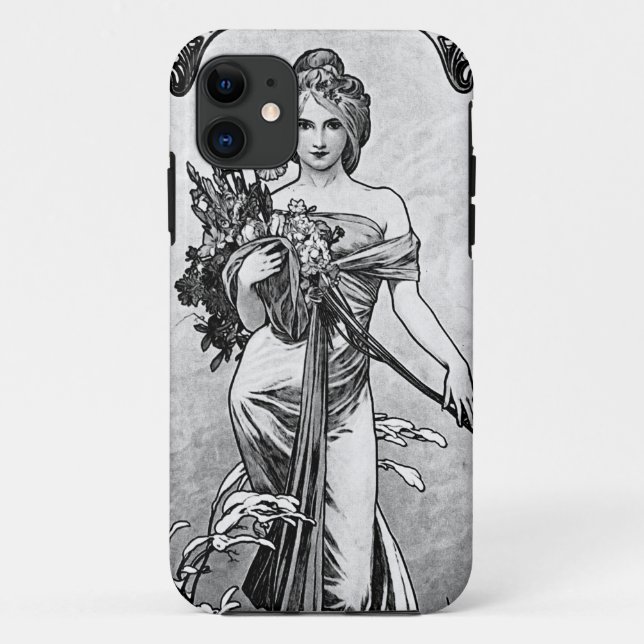 Alphonse Mucha Broken Blossoms Case-Mate iPhone Case (Back)