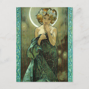 Alphonse Mucha Clair De Lune Postcard