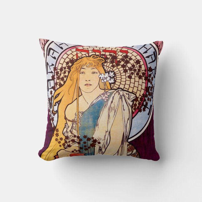 Alphonse Mucha Cushion (Front)