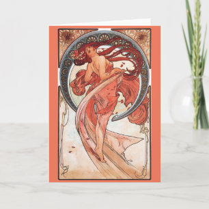 Alphonse Mucha Dance 1898 Art Nouveau Vintage Card