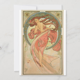 Alphonse Mucha - Dance Thank You Card