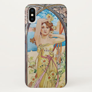 Alphonse Mucha Daybreak Art Nouveau iPhone X Case