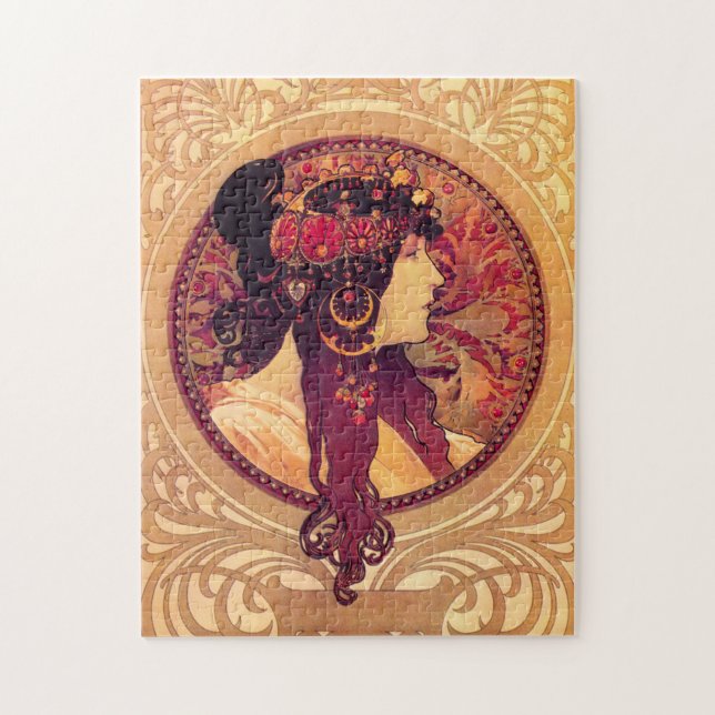 Alphonse Mucha Donna Orechini Puzzle (Vertical)