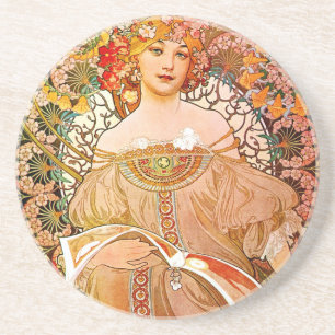 Alphonse Mucha Dreaming (Reverie) Coaster