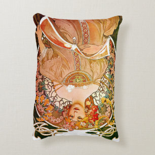 Alphonse Mucha Dreaming (Reverie) Decorative Cushion