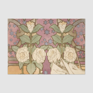 Alphonse Mucha Elegant Art Nouveau Stars Camellia  Tissue Paper