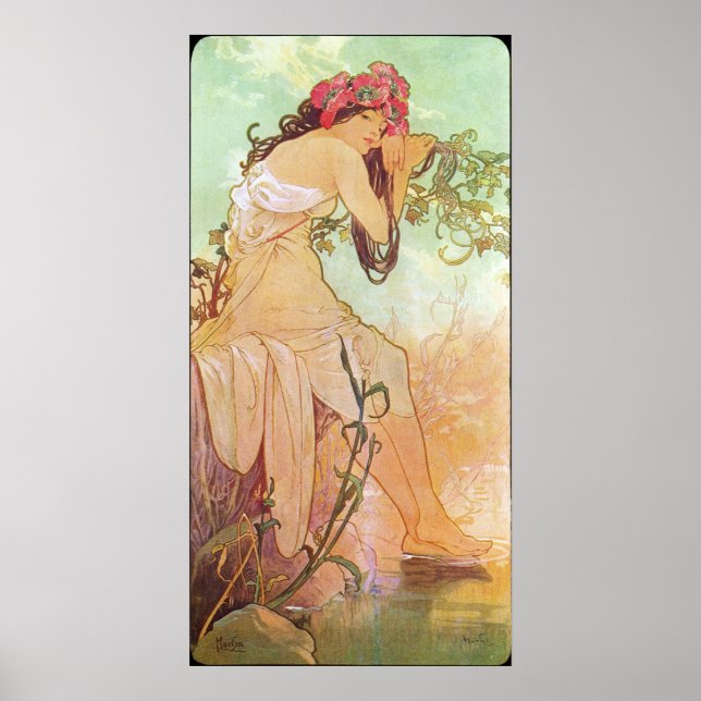 Alphonse Mucha Ete/Summer, 1896 Poster (Front)