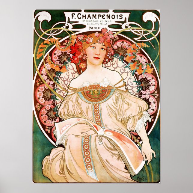 Alphonse Mucha F. Champenois Poster (Front)