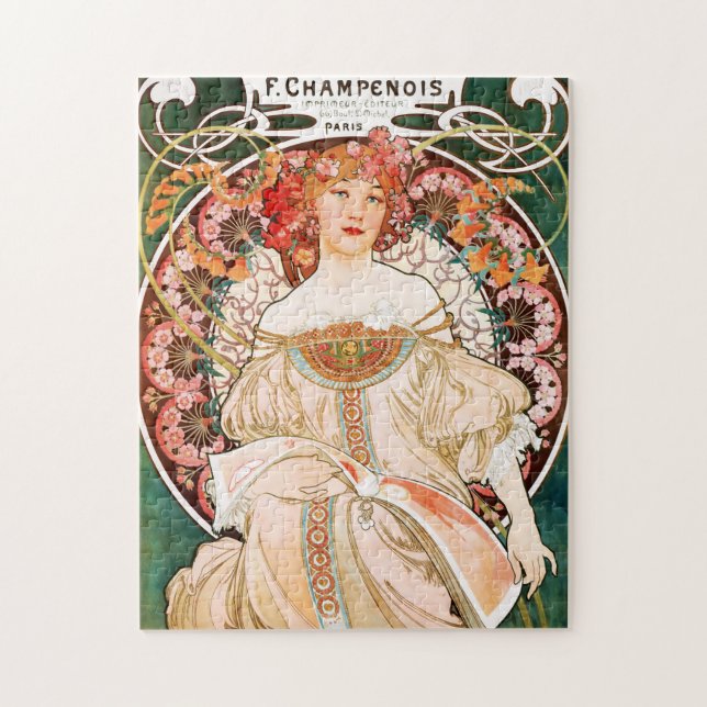 Alphonse Mucha F. Champenois Puzzle (Vertical)
